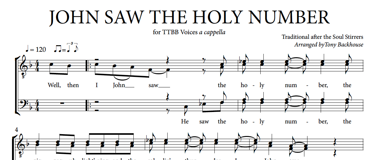 JOHN SAW THE HOLY NUMBER